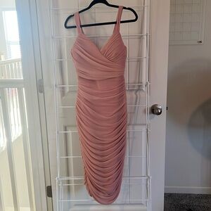 Blush Pink midi Fashion Nova Dress Size Small